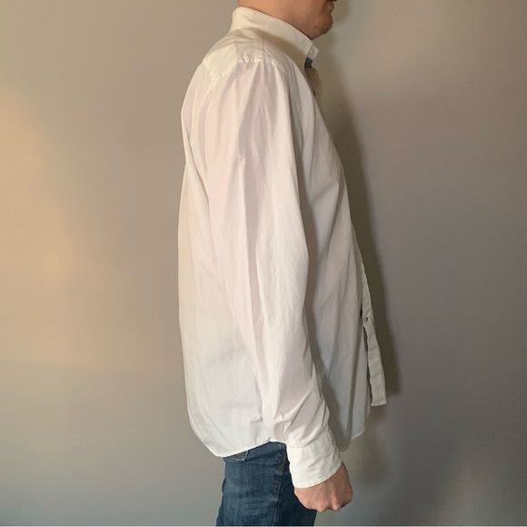 🌟  Nautica Men's White Casual Collar Button-Down Shirt - Size XL 🌟 - Picture 4 of 11